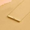 Gold Plated Personalized Horizontal 3D Bar Pendant Product Image