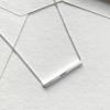 Silver Plated Personalized Horizontal 3D Bar Pendant Product Image