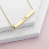 Gold Plated Personalized Horizontal 3D Bar Pendant Product Image