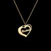 Bold Heart Name Necklace Product Image