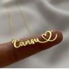 Curvy Heart Name Necklace Product Image