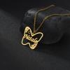 Floral Butterfly Name Necklace Product Image