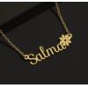 Flower Design Name Necklace Product Image