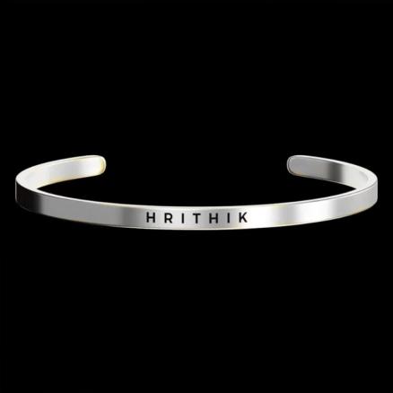 Silver Plated Personalized Engraved Name Kada Product Image