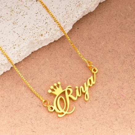 Crown Name Necklace Product Image