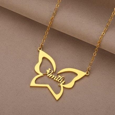 Butterfly Custom Name Necklace Product Image