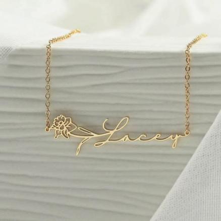 Rose Name Necklace Product Image