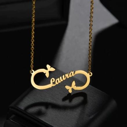 Infinity Butterfly Name Pendant Product Image