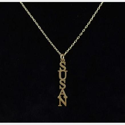 Special vertical Name Pendant Product Image