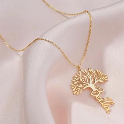 Designer Tree Name Necklace Product Image