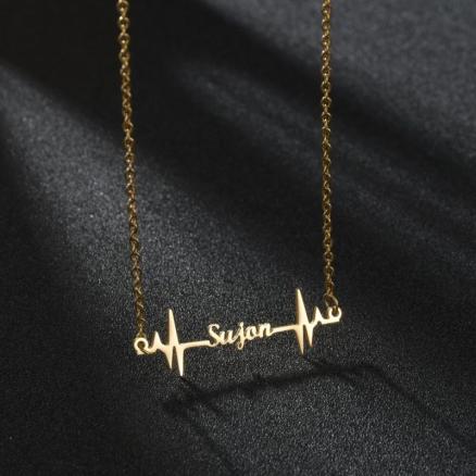 Heartbeat Name Pendant Product Image