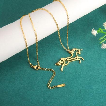 Unicorn Name Style Necklace Product Image