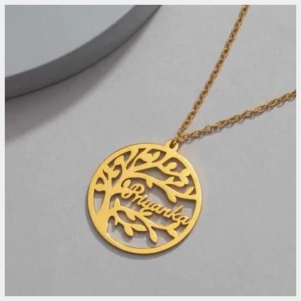 Tree Design Name necklace Product Image