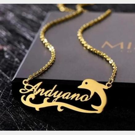 Dolphin Design Name Necklace Product Image