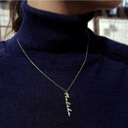 Vertical Signature Name Necklace Product Image