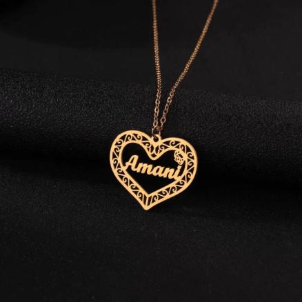 Designer heart Name necklace Product Image