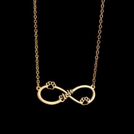 Infinity Panda Footprint Name Necklace Product Image