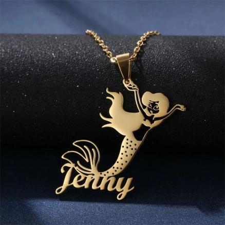 Mermaid Name Necklace Product Image