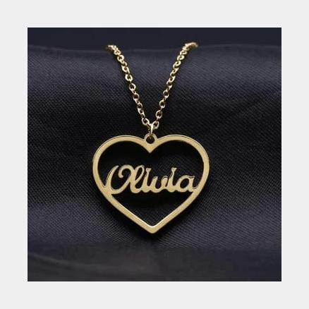 Name Between the Heart Necklace Product Image