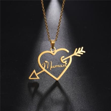 Heart and Arrow Name Necklace Product Image