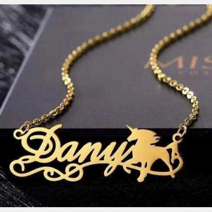 Unicorn Name Necklace Product Image