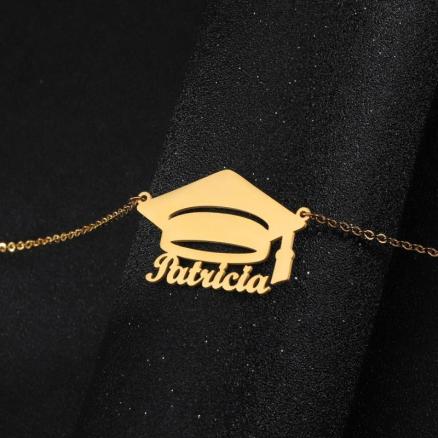 Bachelor cap design Name Pendant Product Image