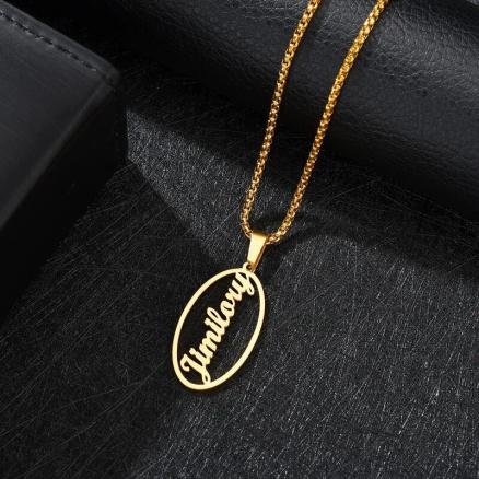 Oval Name Necklace Product Image